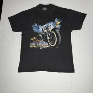 HARLEY DAVIDSON T Shirt Mens Large Wild Spirit Rattlesnake Starry Night Sky Grap